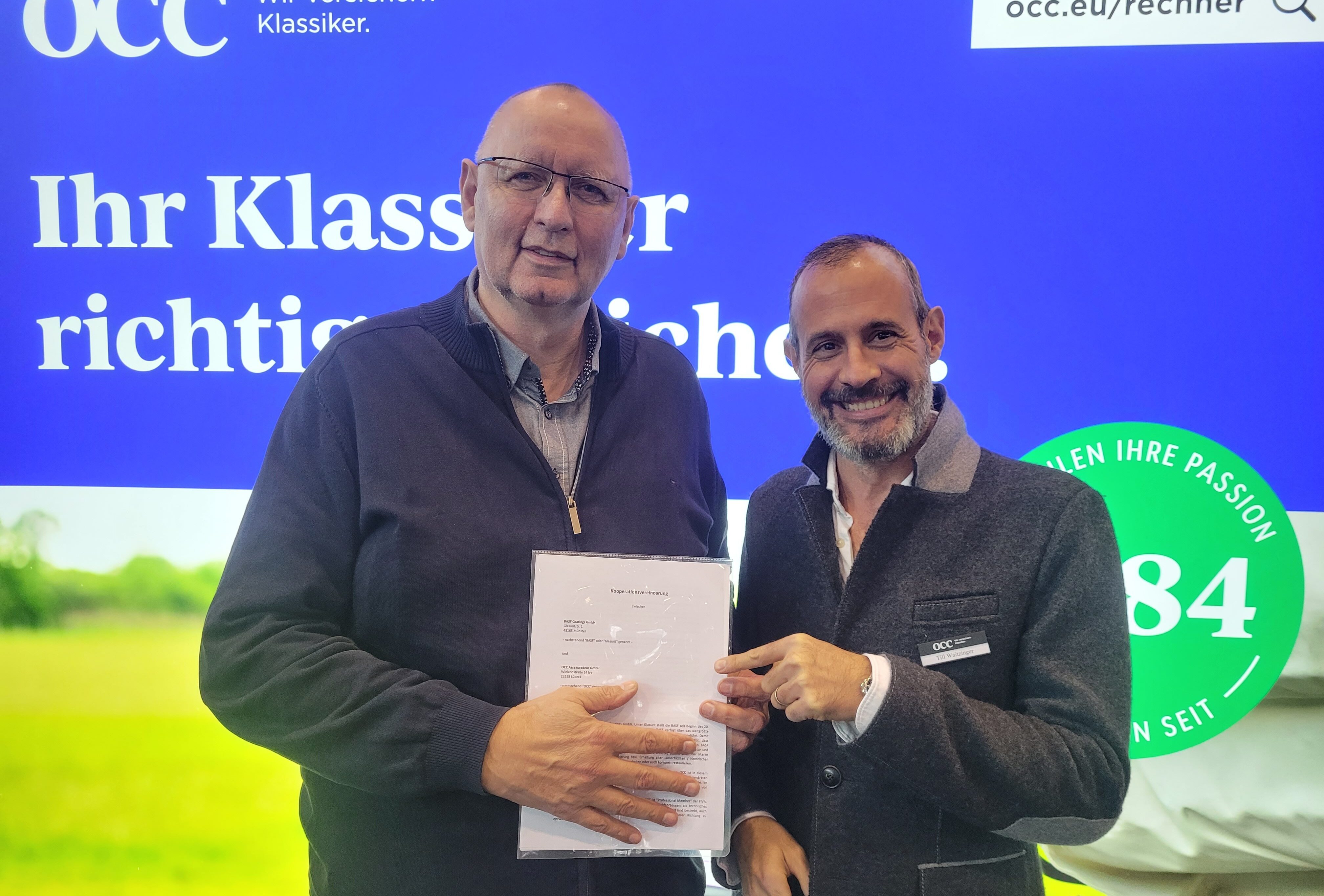 Jürgen Book Leiter Classic Cars BASF und Till Waitzinger Chief Representation Officer bei OCC