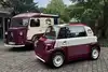 Alt trifft neu: Links Titus Dittmanns benzinbetriebener Citroën HY von 1978 mit 45 PS, rechts sein elektrischer „Baby-HY“ – ein Citroën Ami mit Caselani-Umbau und 6 kW (8 PS) starkem Elektromotor, gestaltet nach dem historischen Vorbild.